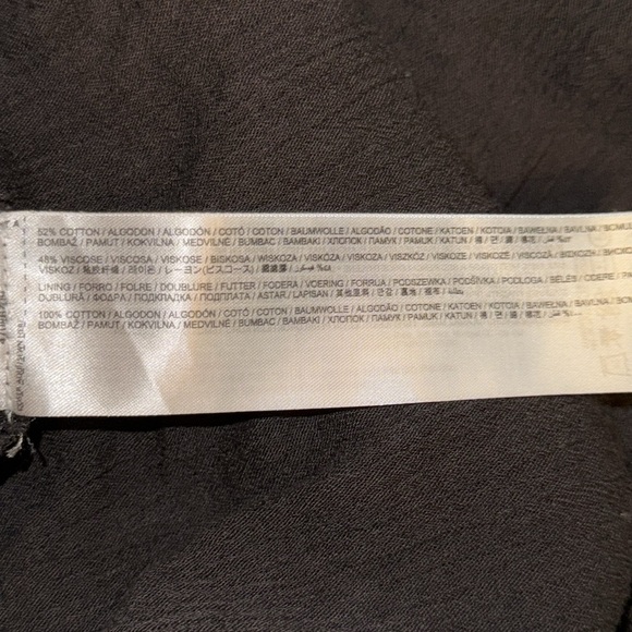 MNG black tie up front Roman dollman sleeves elastic waist Boho dress Sz L - Picture 13 of 15